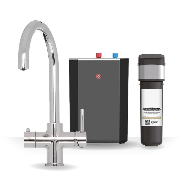 Brewmaster Chrome 3-1 swan tap with digital tank