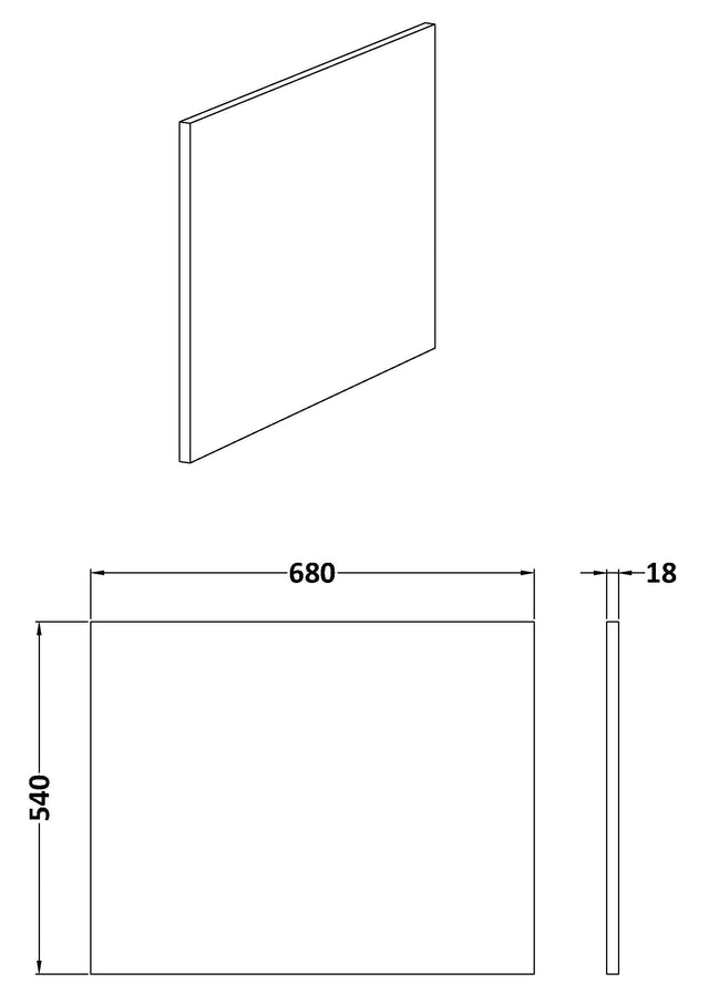 Fusion Shower Bath End Panel 700mm