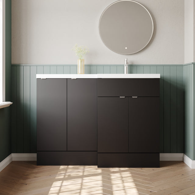 Hudson Reed Fusion 1200mm Floor Standing 4 Door Right Hand Vanity Basin Combination