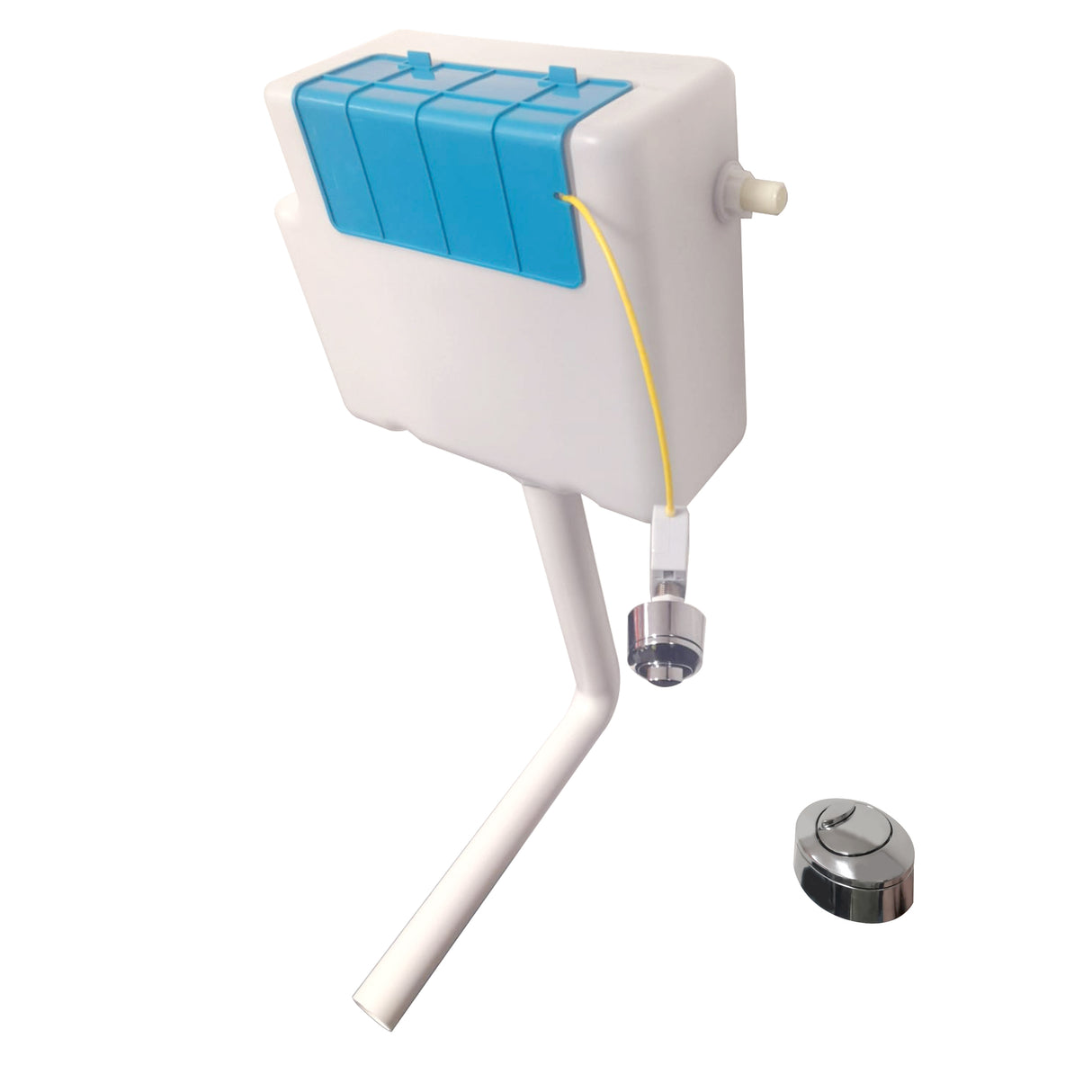 Concealed Cistern Side Inlet With Chrome Flush Button