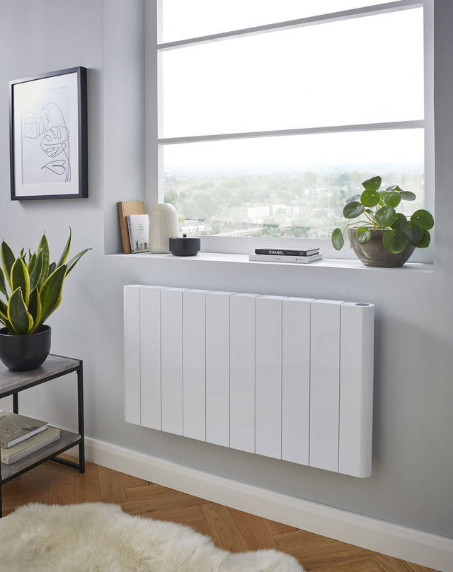 Capri Electric Aluminium Panel Heater 1000W Horizontal 500 x 544mm - White