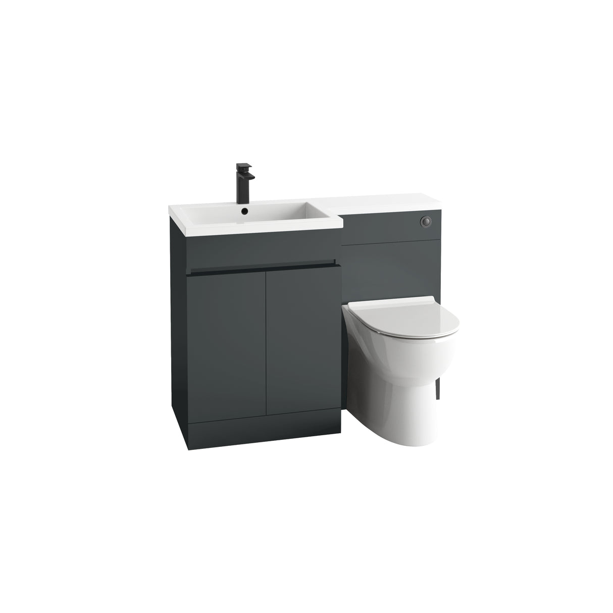 Empire 1100mm L Shape Furniture Pack, Vanity Unit, WC Unit + Basin - 3 Colours !