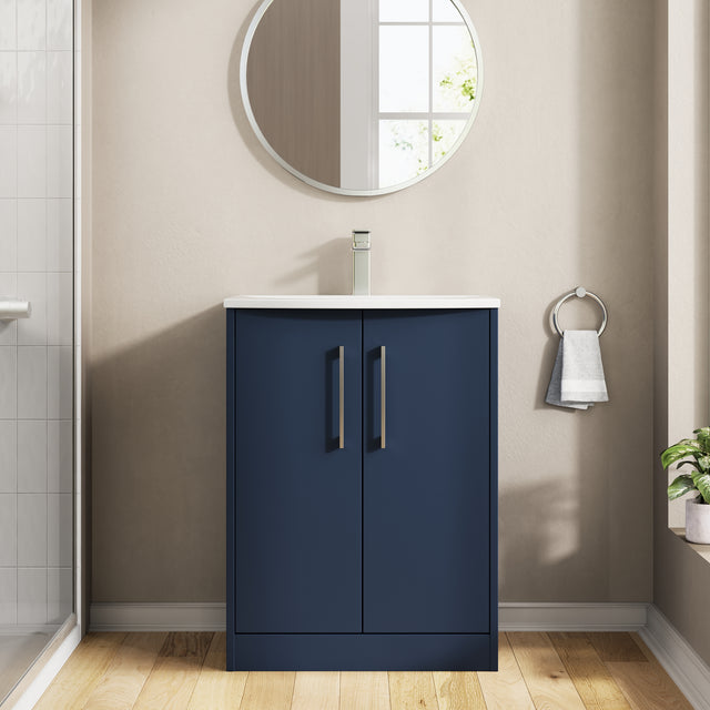 Hudson Reed Juno 600mm Floor Standing Vanity & Basin With Soft Close Doors