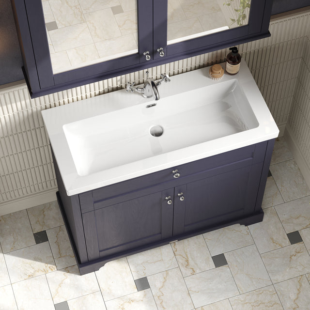 Old London 1000mm 2-Door Unit & Contemporary Fireclay Basin 0TH