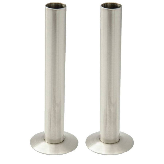 15mm Pipe and Rosettes Brushed Nickel (Pair)