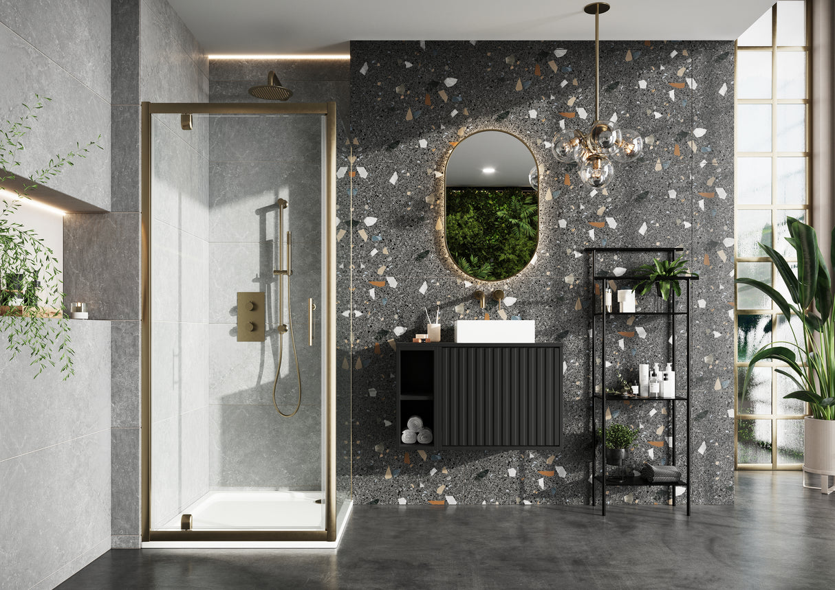 P6 Pivot Door - Brushed Brass