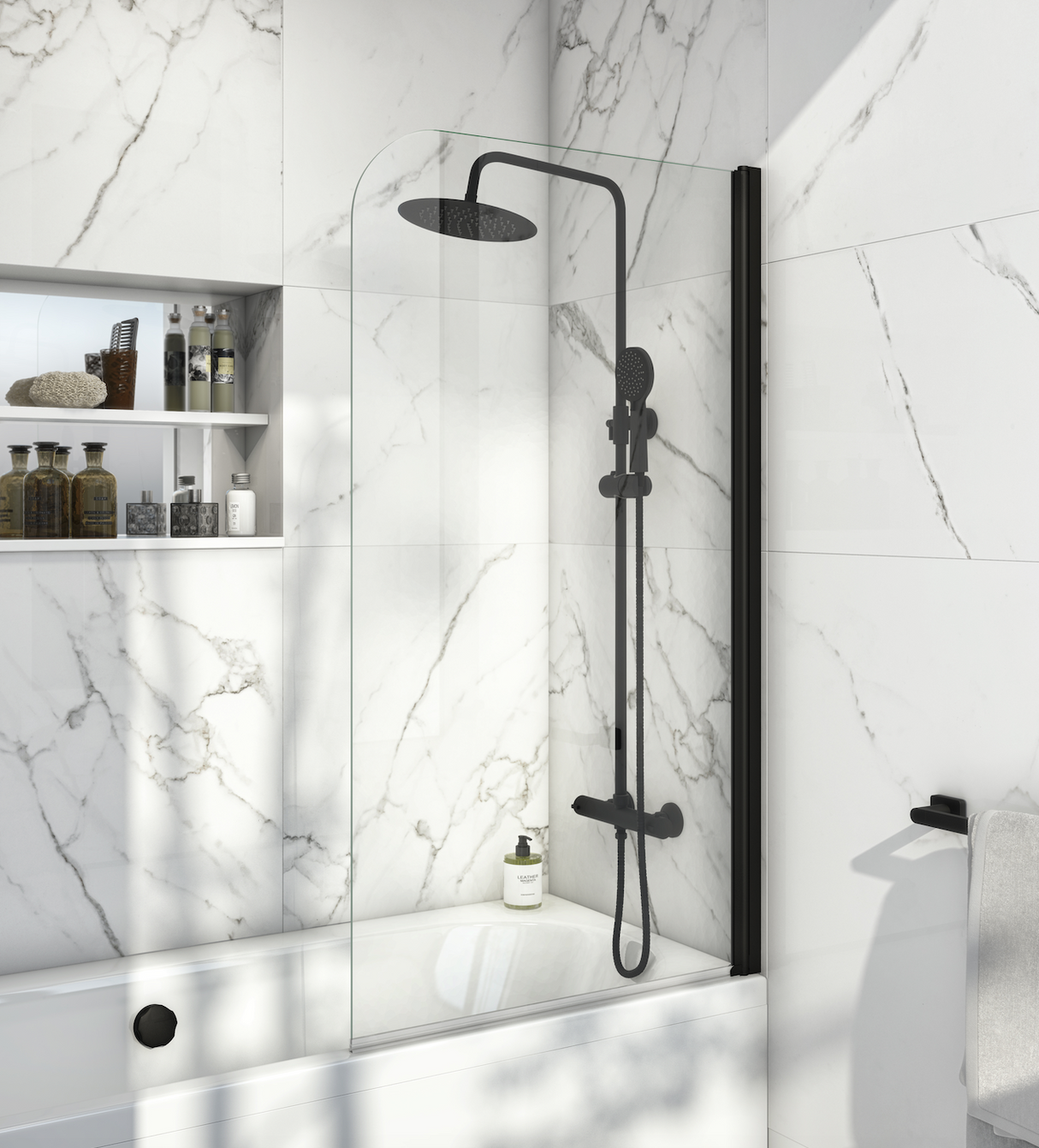 Black Bath Screen - 4 Designs !