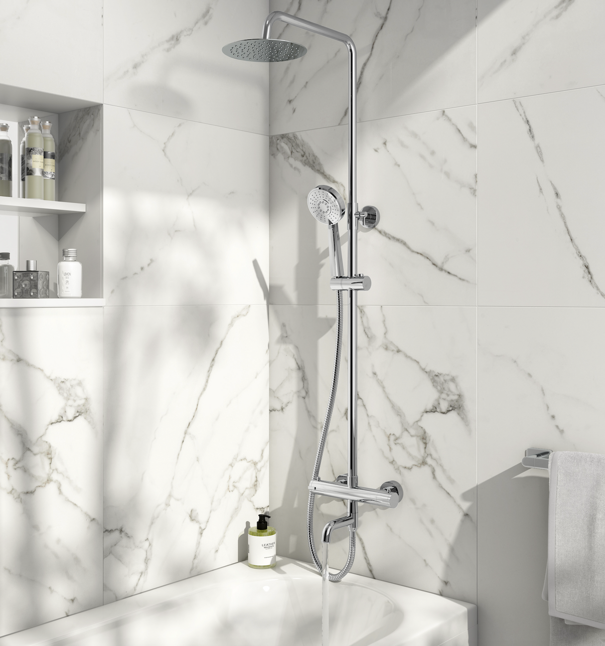 Bath Filler Thermostatic Shower Inc Bath Spout - 2 DESIGNS !