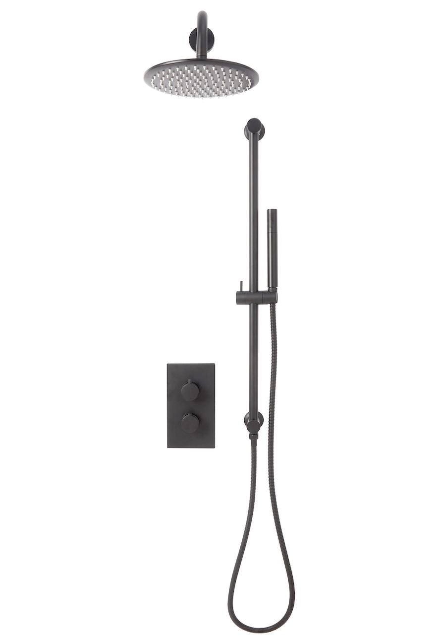 CORE Concealed Valve, Head, Arm, Handset, Slide Rail Kit + Hose Shower - 5 COLOURS !