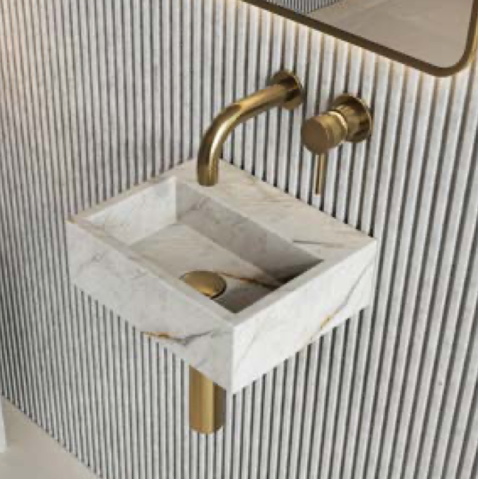 Arabescato Marble Basin Sink