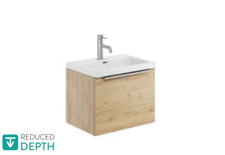 Muro 500mm Basin Wall Cabinet - 4 Colour Options