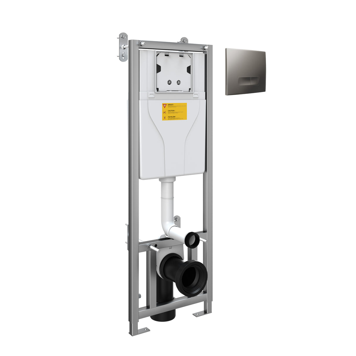 WC Frame With Cistern And Chrome Flush Button