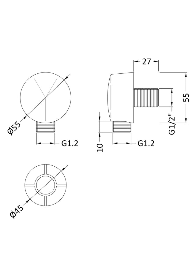 Shower Accessories Outlet Elbow