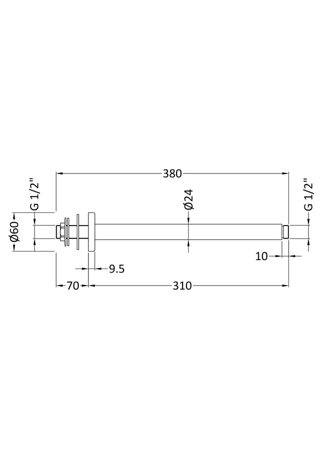 Shower Arms Ceiling-Mounted Arm
