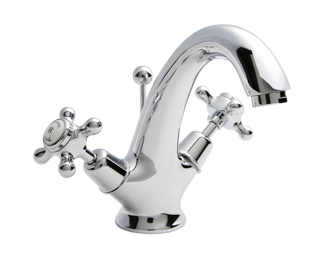 White Topaz With Crosshead Handle Mono Basin Mixer