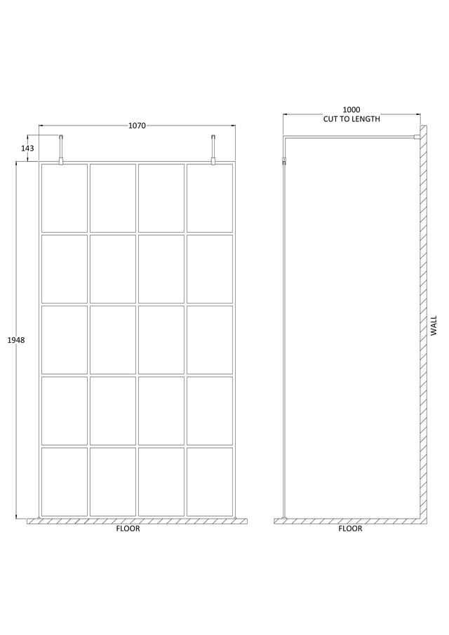 1100mm Frame Screen with Arms and Feet