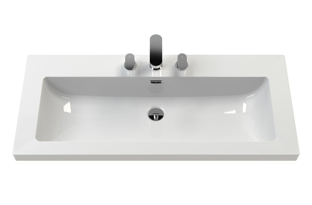 Hudson Reed Bexley 800mm Floor Standing 1 Drawer Vanity Unit with 3 Tap Hole Basin