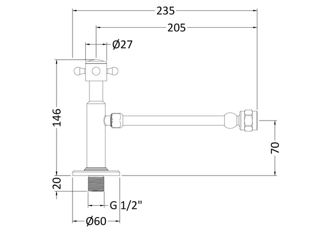 Wastes & Extras Cistern Cut-Off Valve