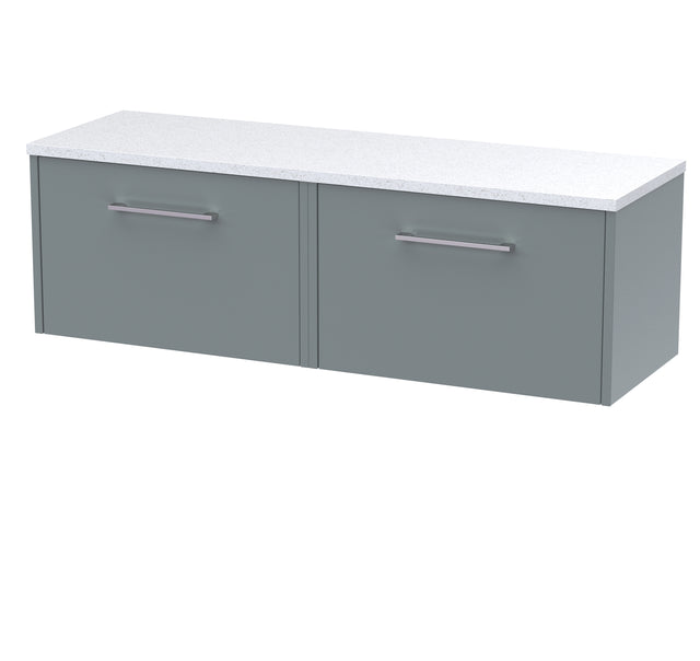 Hudson Reed Juno 1200mm Wall Hung 2-Drawer Vanity Unit With Laminate Worktop