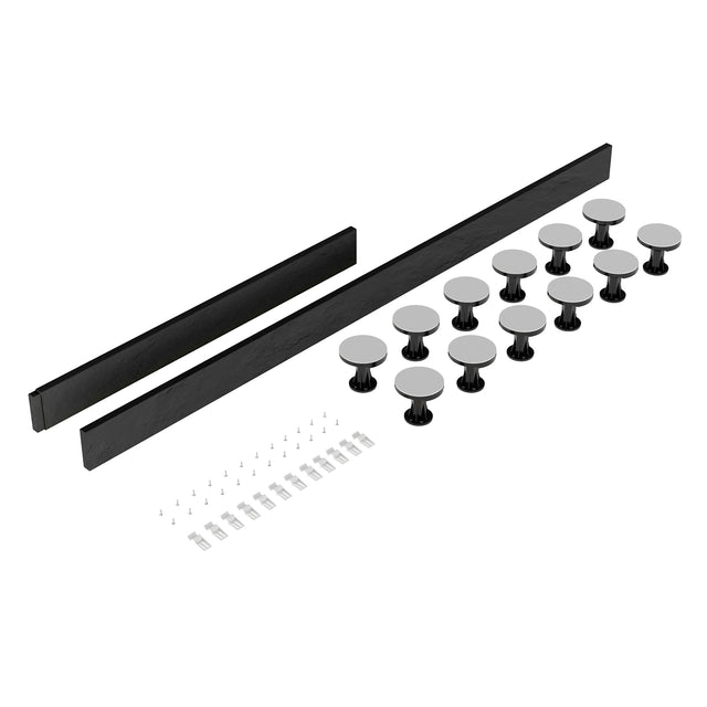 Hudson Reed 1300-1800mm Rectangular & Walk In Tray Leg Set With Grey Slate Plinth