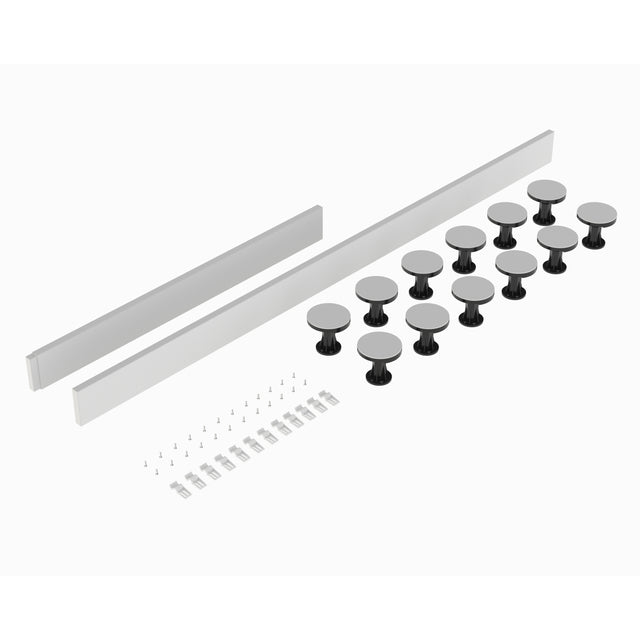 Hudson Reed 1300-1800mm Shower Tray Leg Set With Plinth, Legs, Clips & Screws