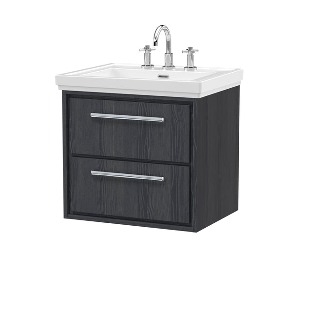 Lille 600mm Wall Hung 2-Drawer Vanity with Basin - 3 Tap Hole