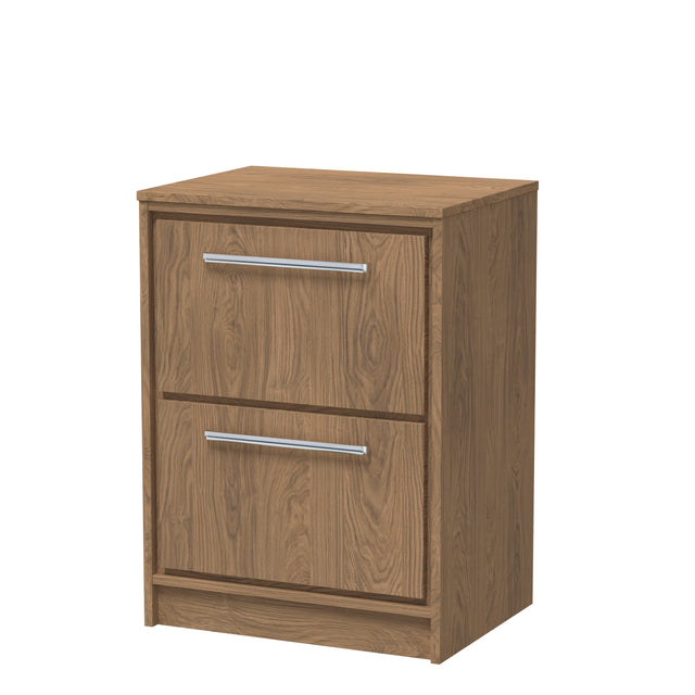 Hudson Reed Lille 600mm Floor Standing Antique Oak 2-Drawer Vanity Unit With Worktop