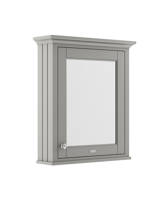 Hudson Reed Old London 650mm 1 Door Storm Grey Wall Hung Mirror Cabinet With Handles