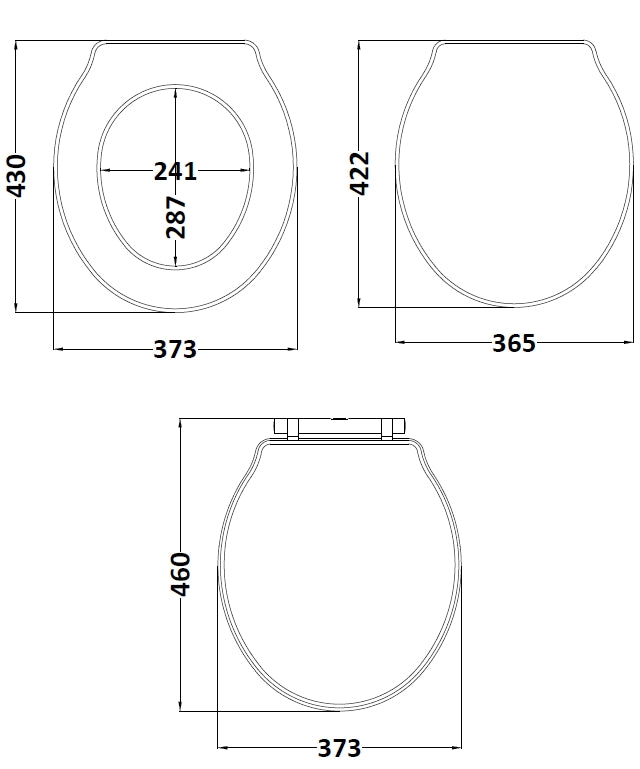 Chancery Top Fix Soft Close Toilet Seat