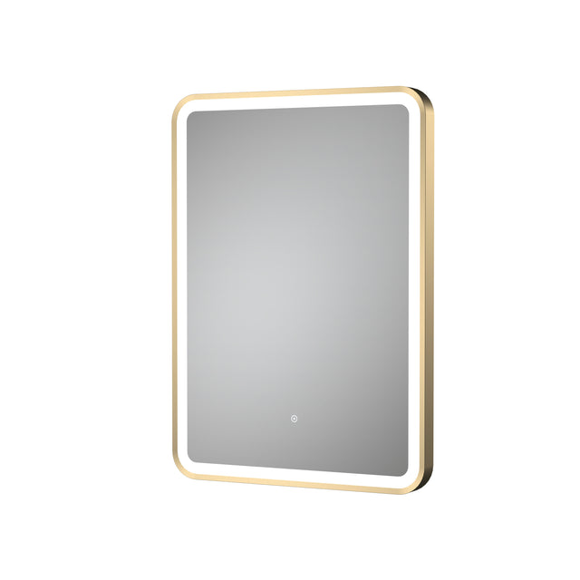 Hydrus 700mm x 500mm Brushed Brass Framed Mirror