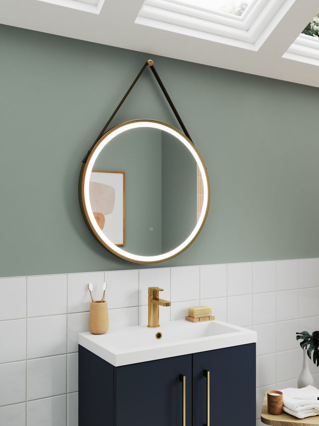 Salana 600mm Round Touch Sensor Illuminated Mirror