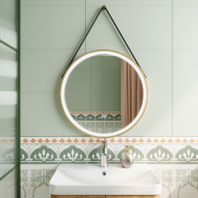 Salana 600mm Round Touch Sensor Illuminated Mirror