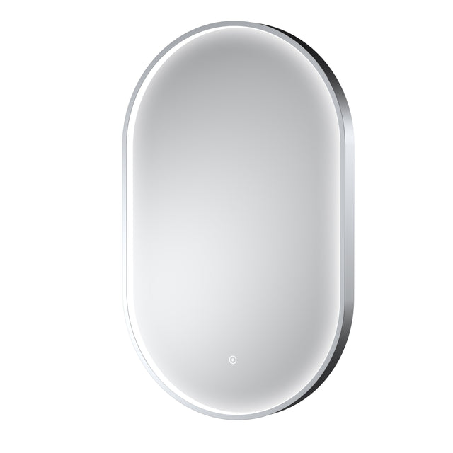 Columba Polished Chrome Inset Frame LED Mirror - 800 x 500mm