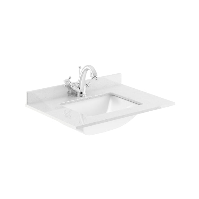 Lille 600mm Wall Hung 2-Drawer Vanity with Marble Worktop Basin