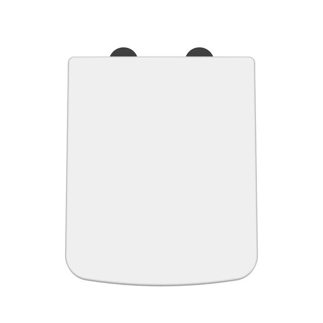 Hudson Reed Square Gloss White Soft Close Toilet Seat