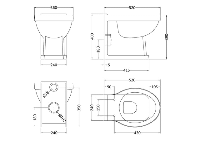 Richmond Back To Wall Pan