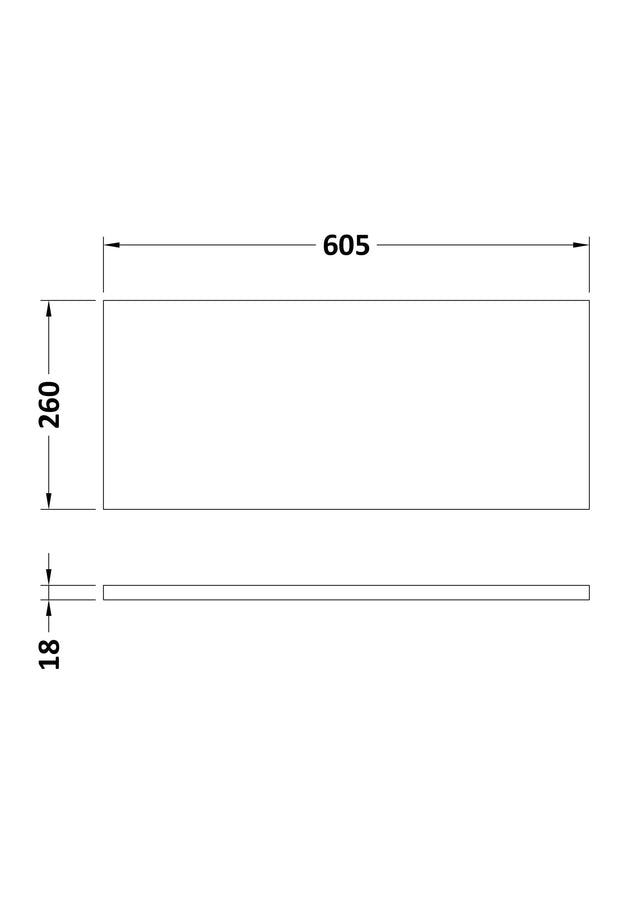 600mm WC Unit Top 605x260