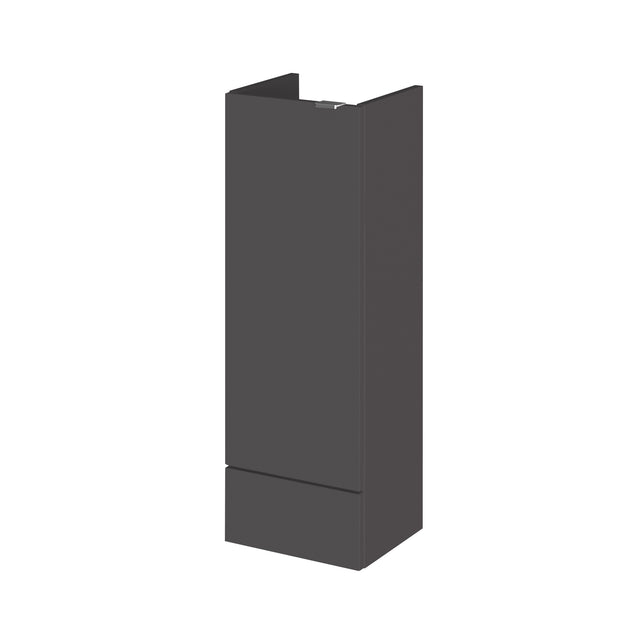 Hudson Reed Fusion 300mm 1 Door Gloss Grey Compact Floor Standing Base Unit With Handles
