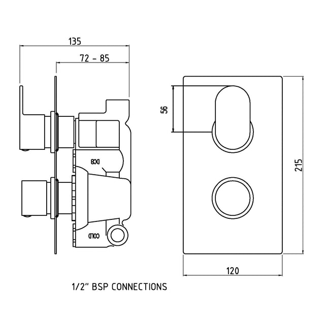 Reign Twin Valve With Diverter