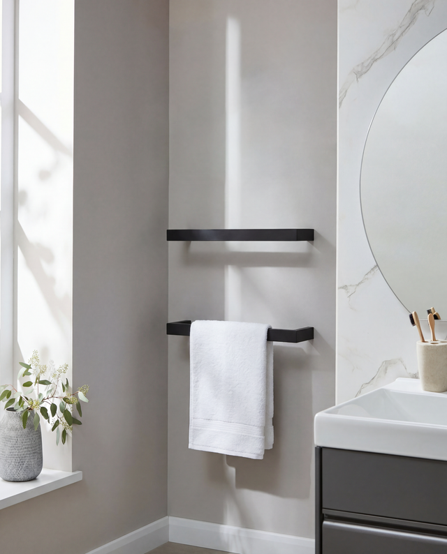 Singola Dry Electric Towel Rail 500mm - Black