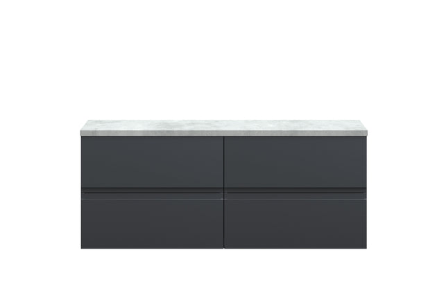 Hudson Reed Urban 1205mm Wall Hung 4-Drawer Unit With Laminate Worktop