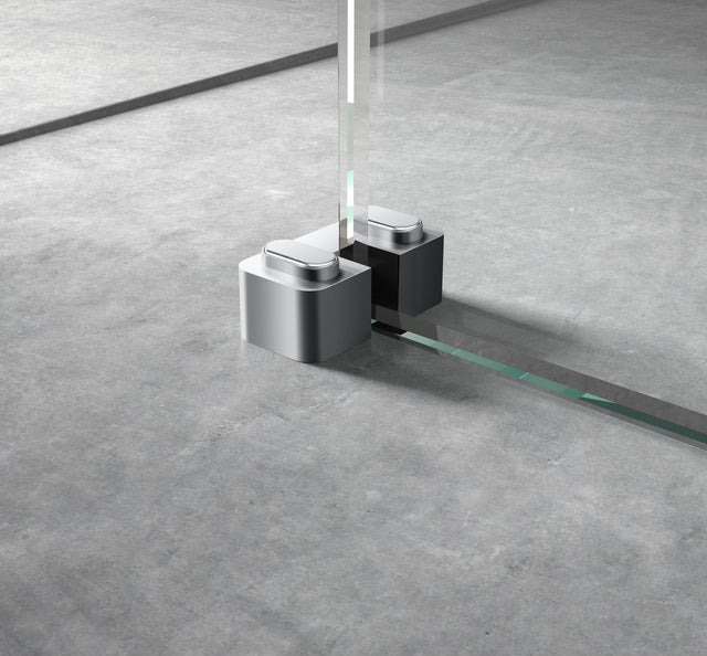 Wetroom Screen Horseshoe Support Polished Chrome