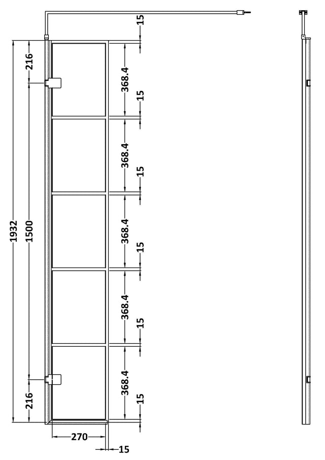 300mm Wetroom Swing Screen