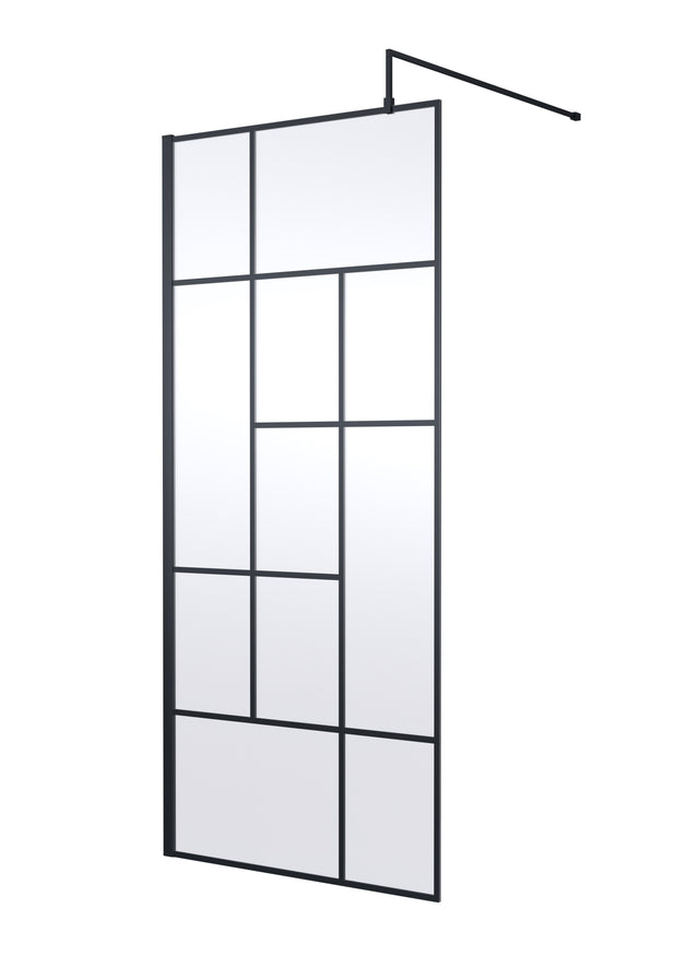 Abstract 900mm Frame Wetroom Screen 8mm Glass