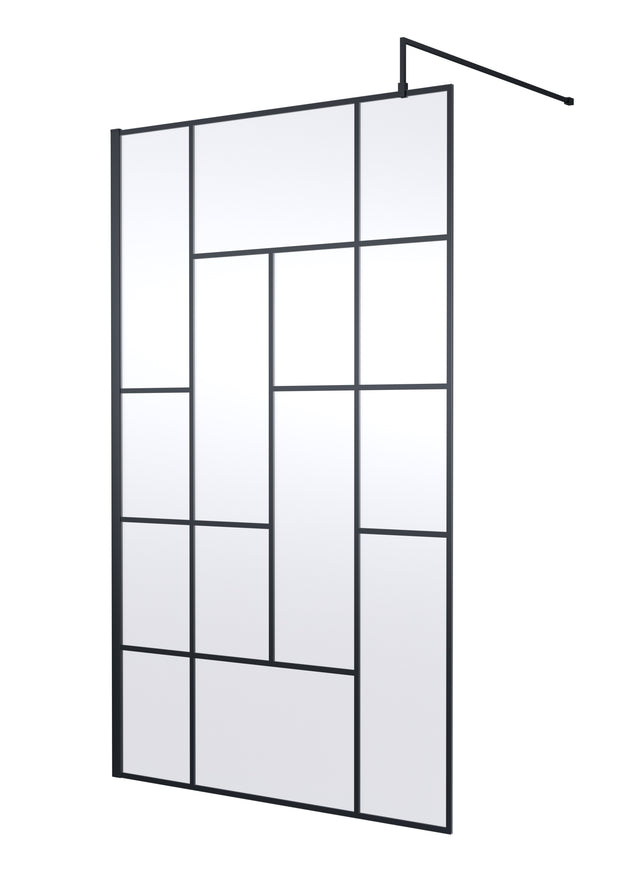 Abstract 1200mm Frame Wetroom Screen 8mm Glass