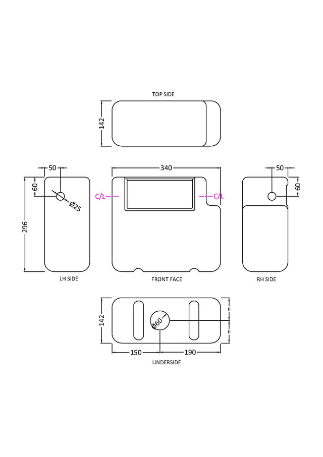 Dual Flush Concealed Cistern