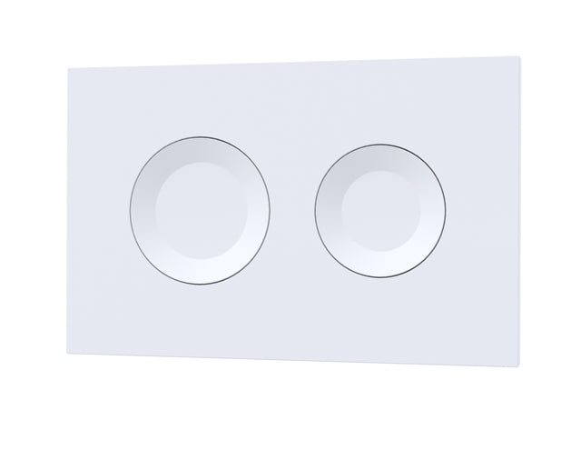 Matt White Round Dual Flush Push Button