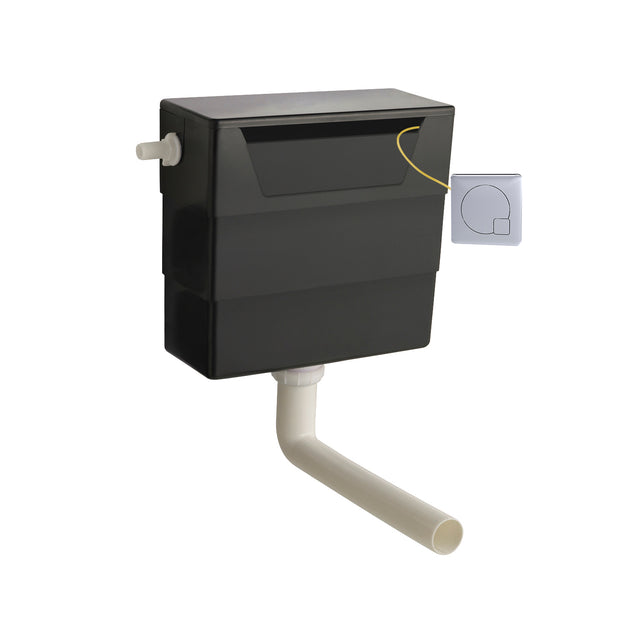 Hudson Reed Contemporary Cistern With Chrome Square Flush Plate