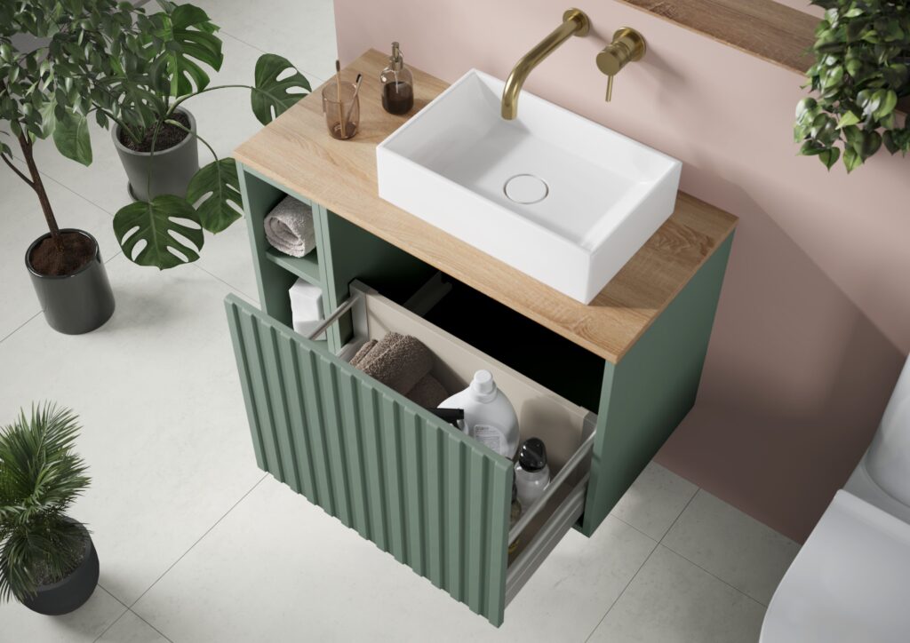 800mm Vanity Unit Including Basin, Slab And Side Unit - 3 COLOURS !