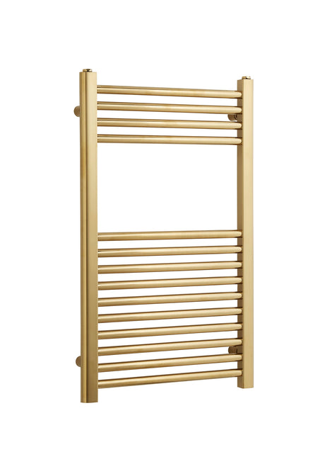 22mm Straight Towel Rail 500mm x 800mm - Brushed Brass